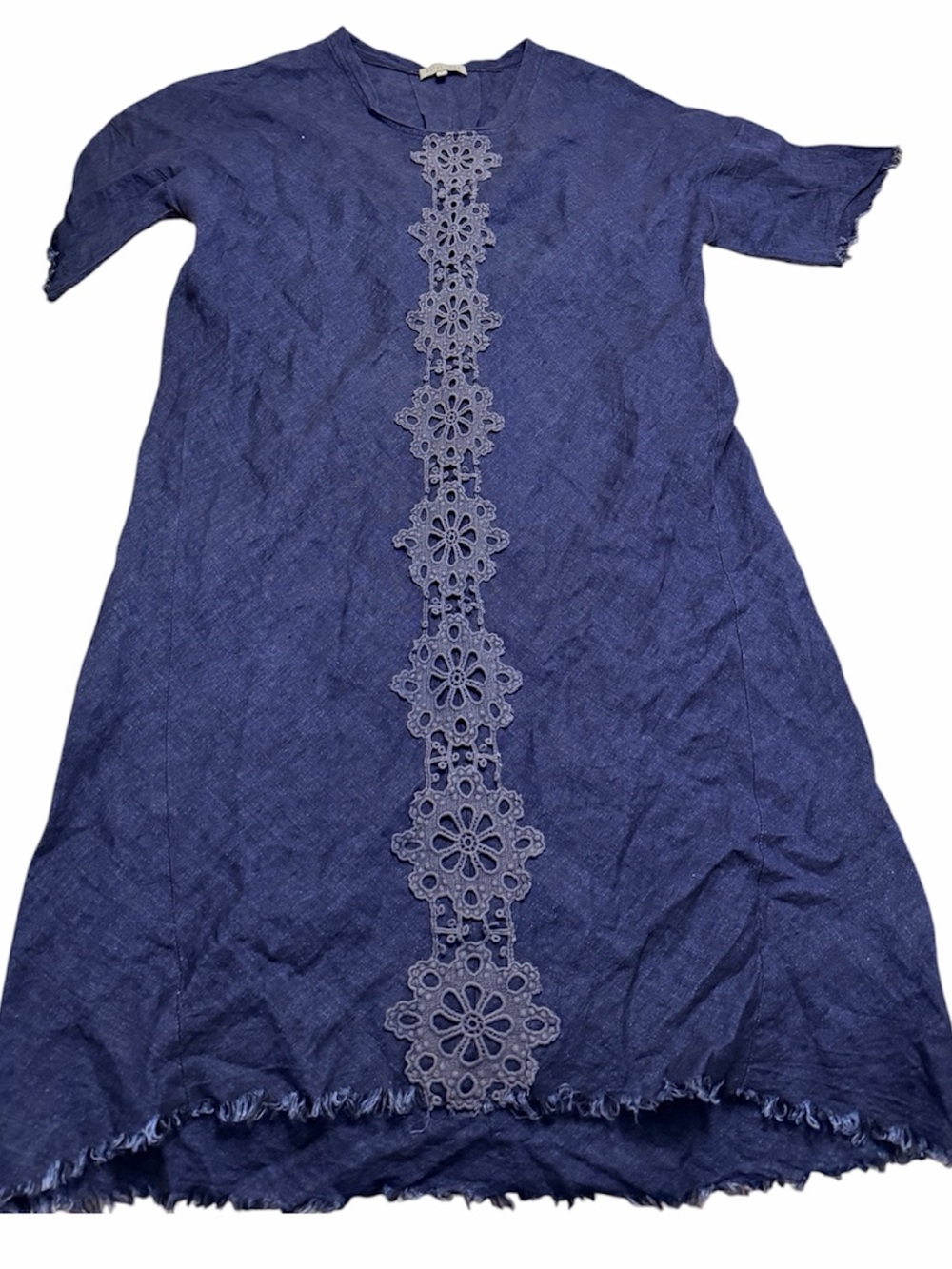 Briarwood Navy Blue Linen Tunic Dress